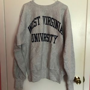 NWT Unisex Champion WVU Gray Crewneck Sweater